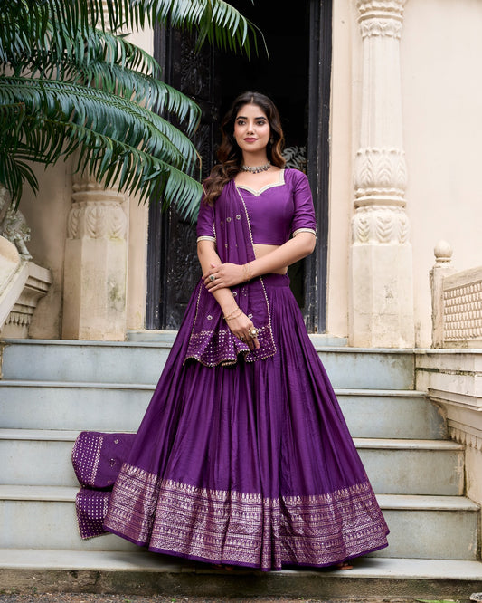CHANDERI LEHENGA CHOLI SET