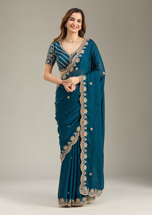 RANGOLI CRUSH SILK DESIGNER SAREE
