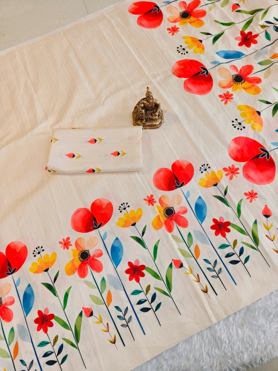 PANCHALI FLORA TUSSAR SILK SAREE