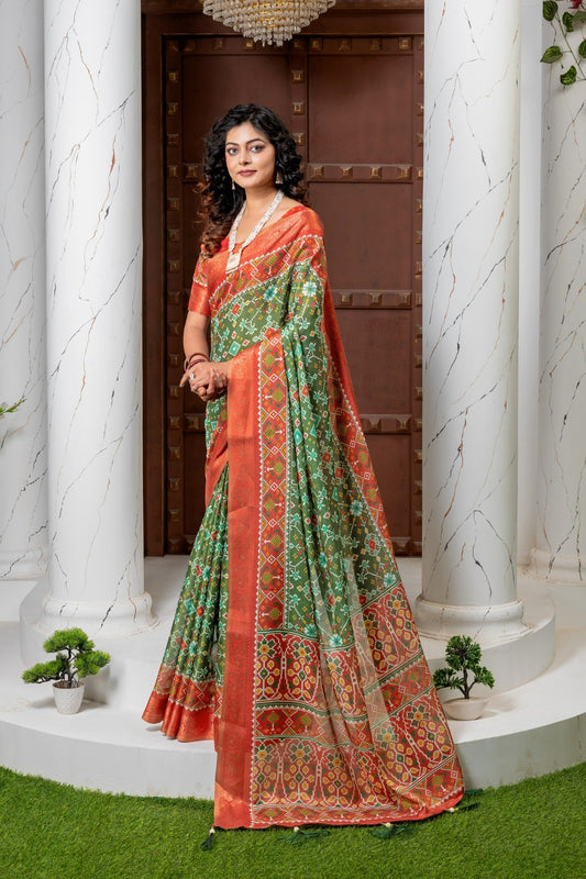 PATOLA STYLE KANJIVARAM SAREE-ROYAL HERTAGE COLLECTION