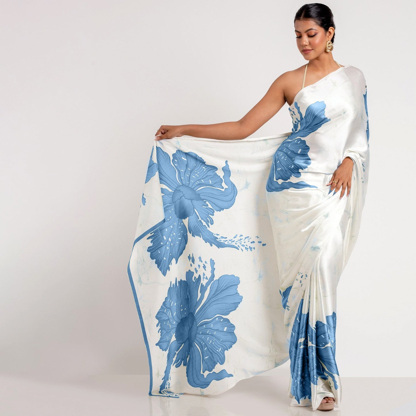 NEW DESIGNER JAPAN SATIN SAREE