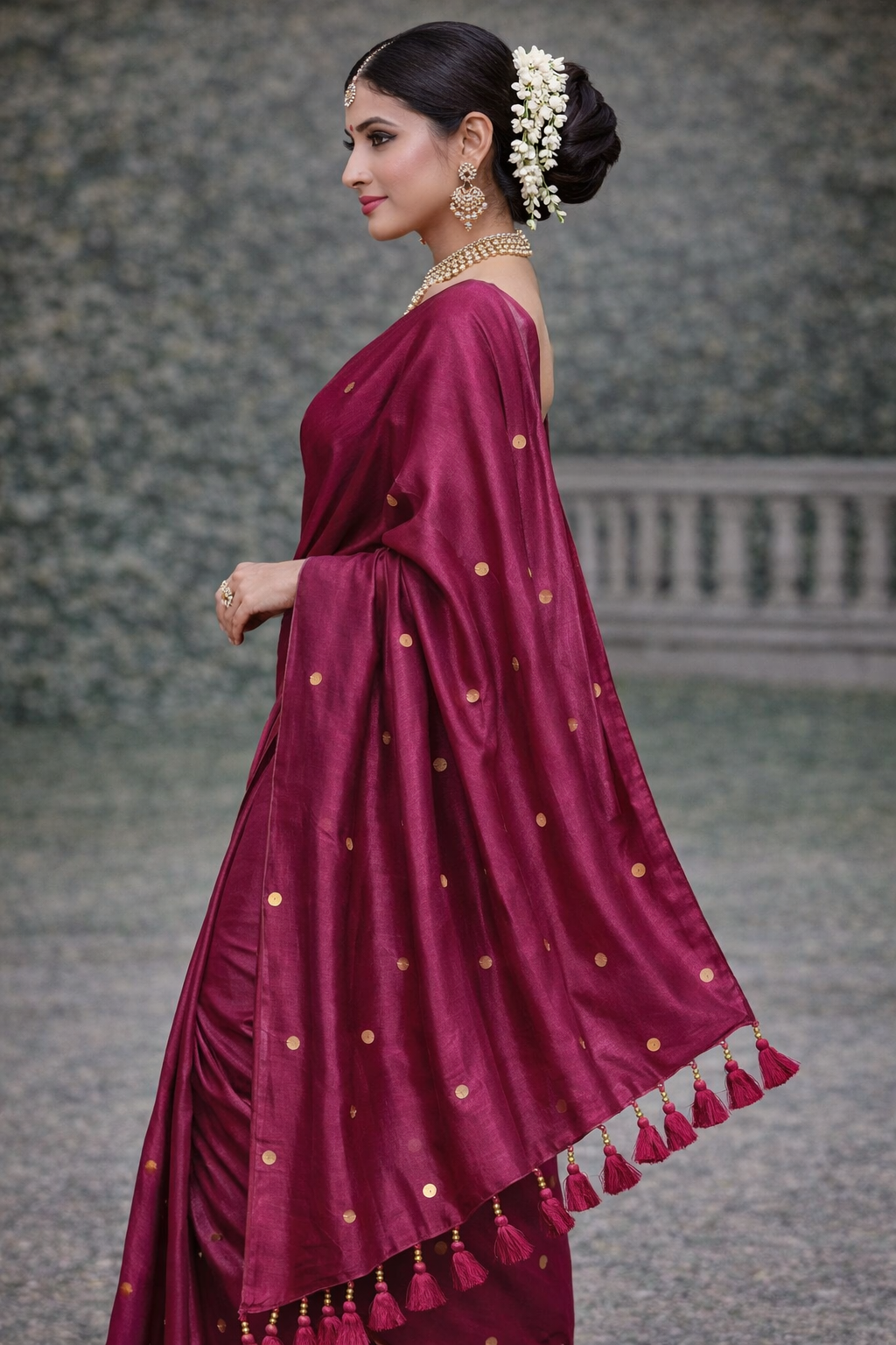 VIRAL RAGA TISSUE SAREE - MAGENTA