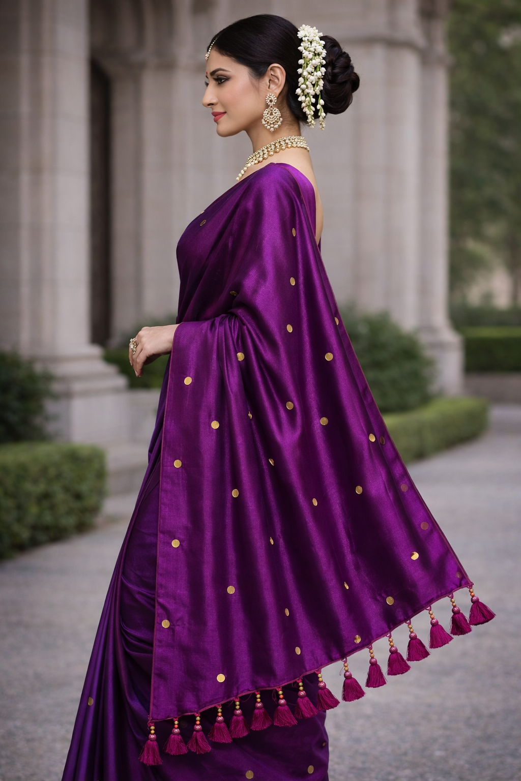 VIRAL RAGA TISSUE SAREE - PURPLE