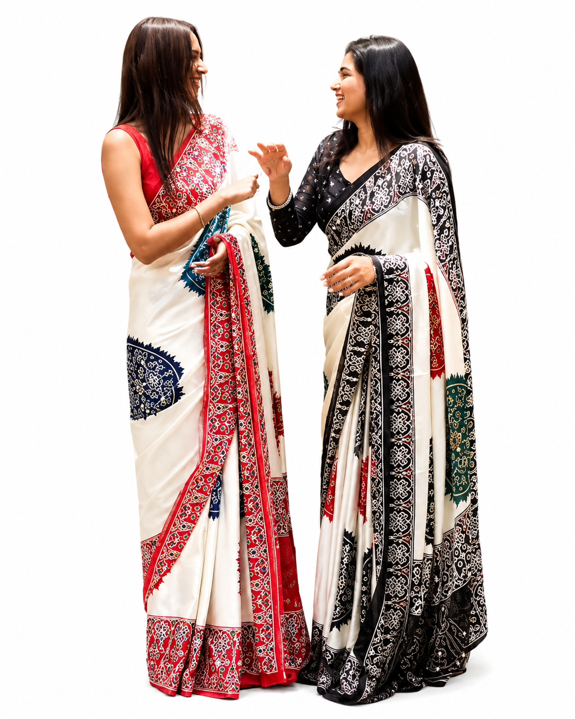 Urbanadaa Gaji Modal Satin Saree – Heritage-Inspired Circular Motif Traditional Saree for Women
