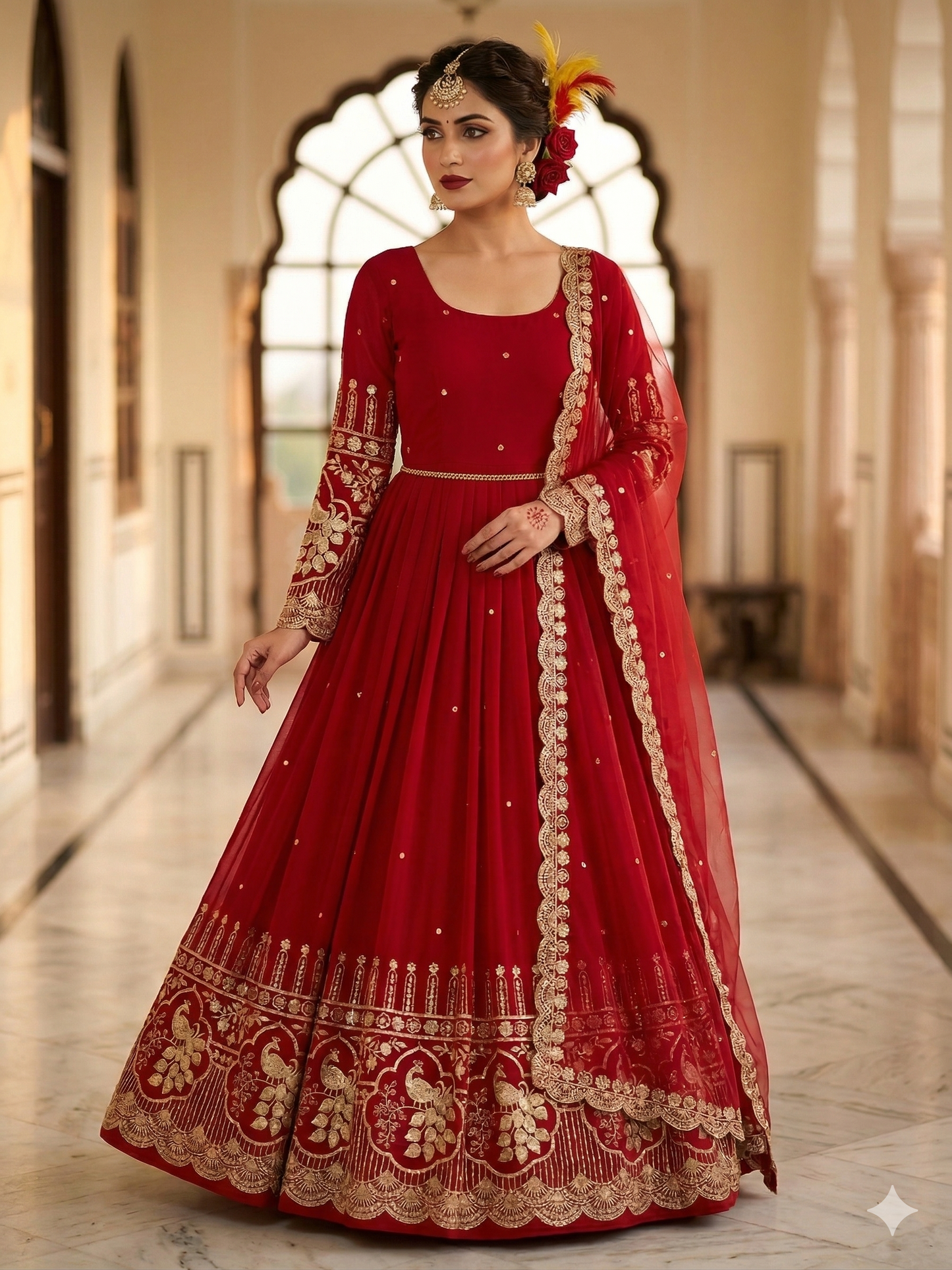 PARTYWEAR GOWN WITH DUPATTA SET