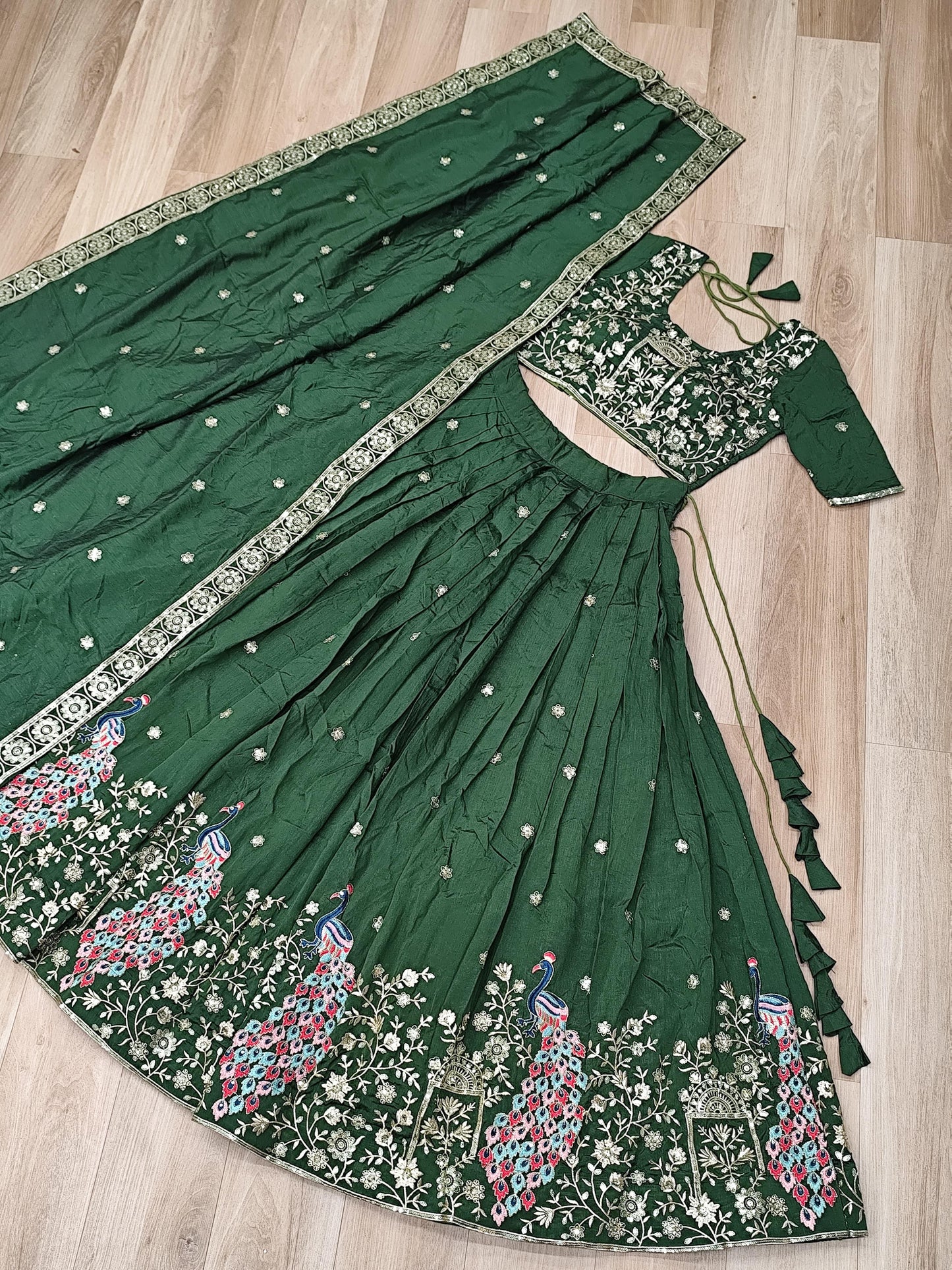 LEHENGA CHOLI GREEN
