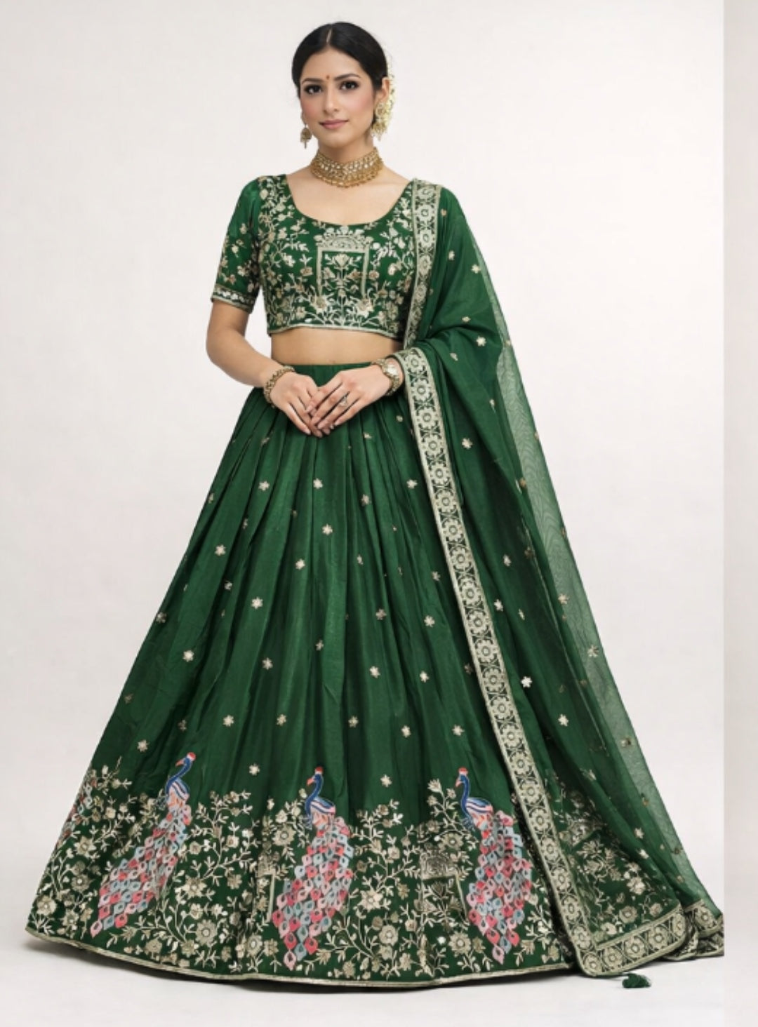 LEHENGA CHOLI GREEN