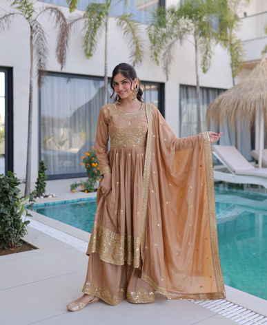 PREMIUM DESIGNER READYMADE TOP–SHARARA–DUPATTA