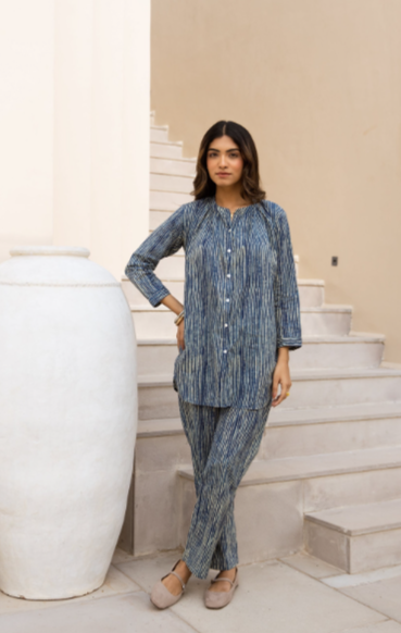 Tropical Safari Rayon Slub Co-ord Set
