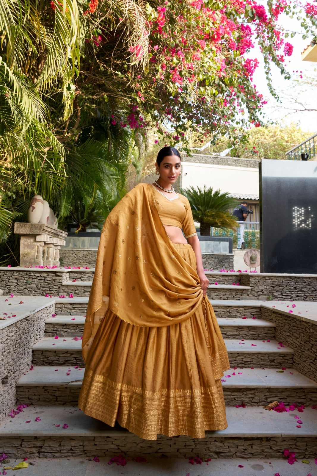 CHANDERI LEHENGA CHOLI SET