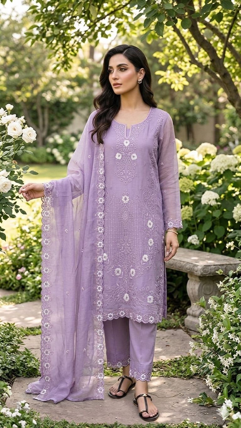 DESIGNER CURRENCY SILK TOP PLAZZO SET WITH DUPATTA