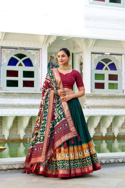 TUSSAR SILK LEHENGA CHOLI – SOWMYA-01 COLLECTION
