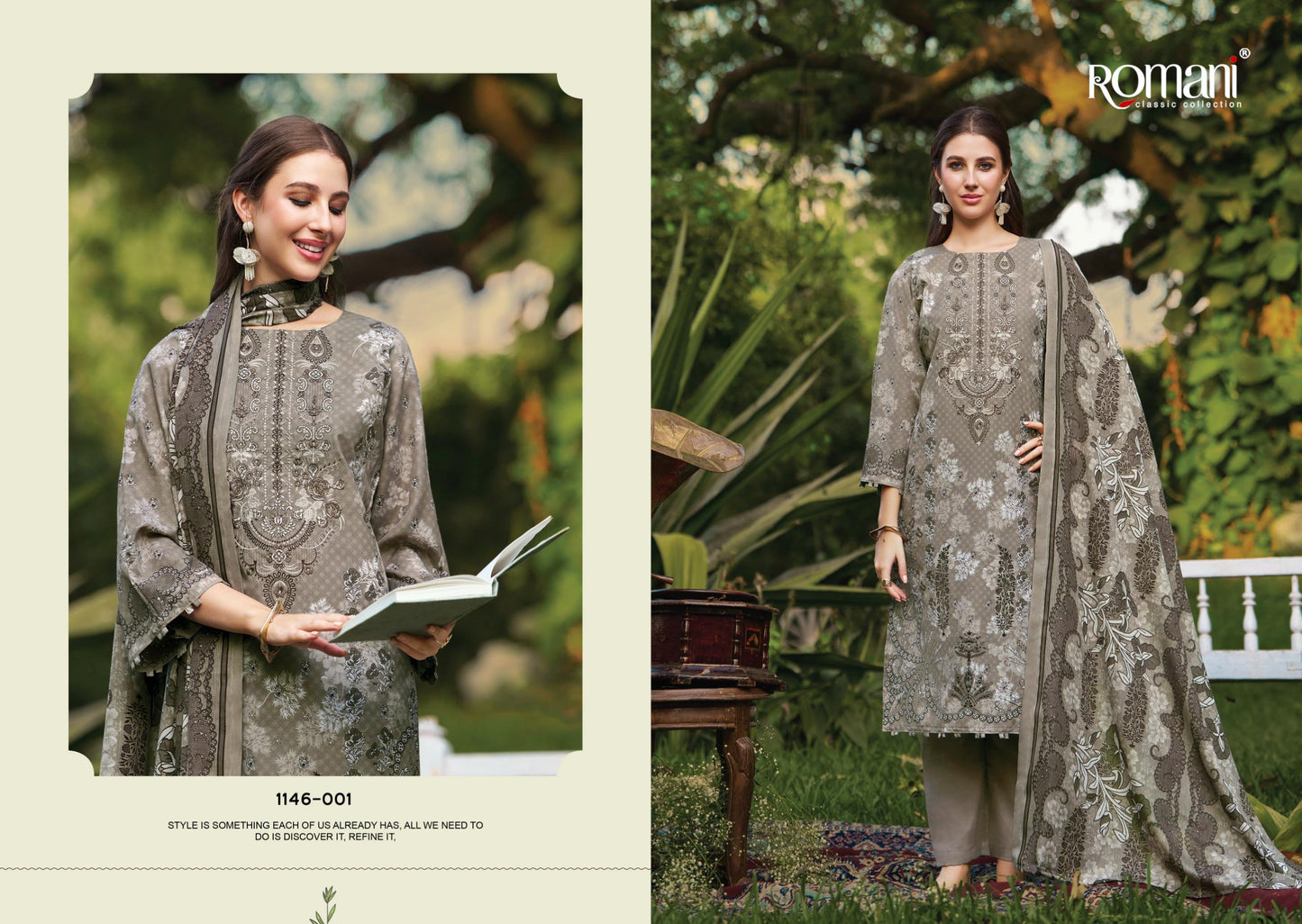 COTTON EMBROIDERED SUIT SET - FESTIVE ELEGANCE