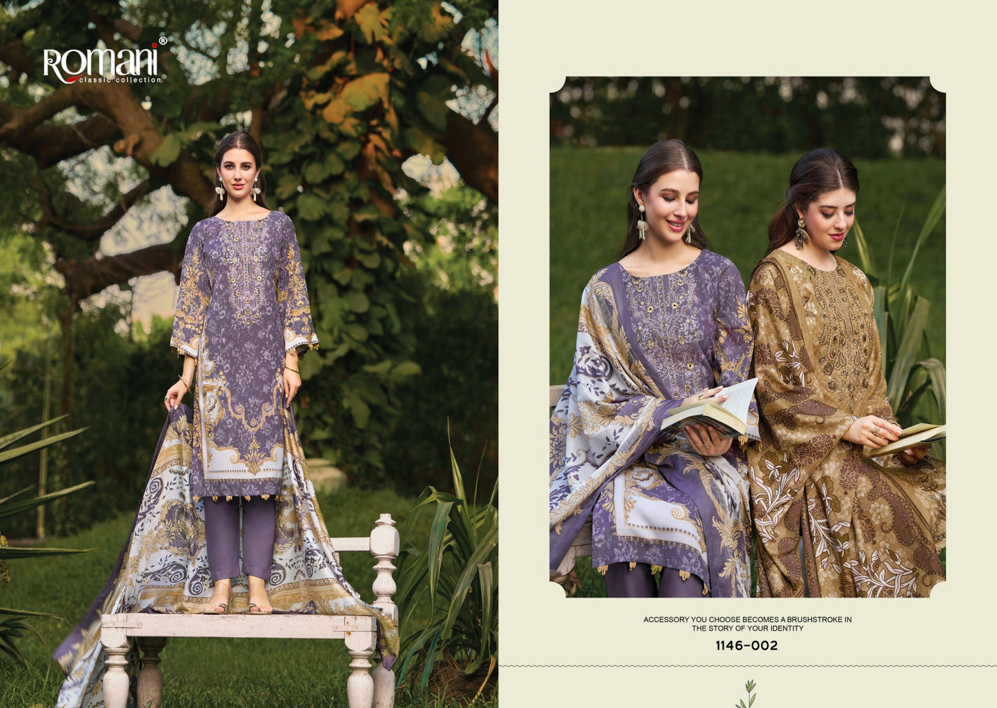 COTTON EMBROIDERED SUIT SET - FESTIVE ELEGANCE