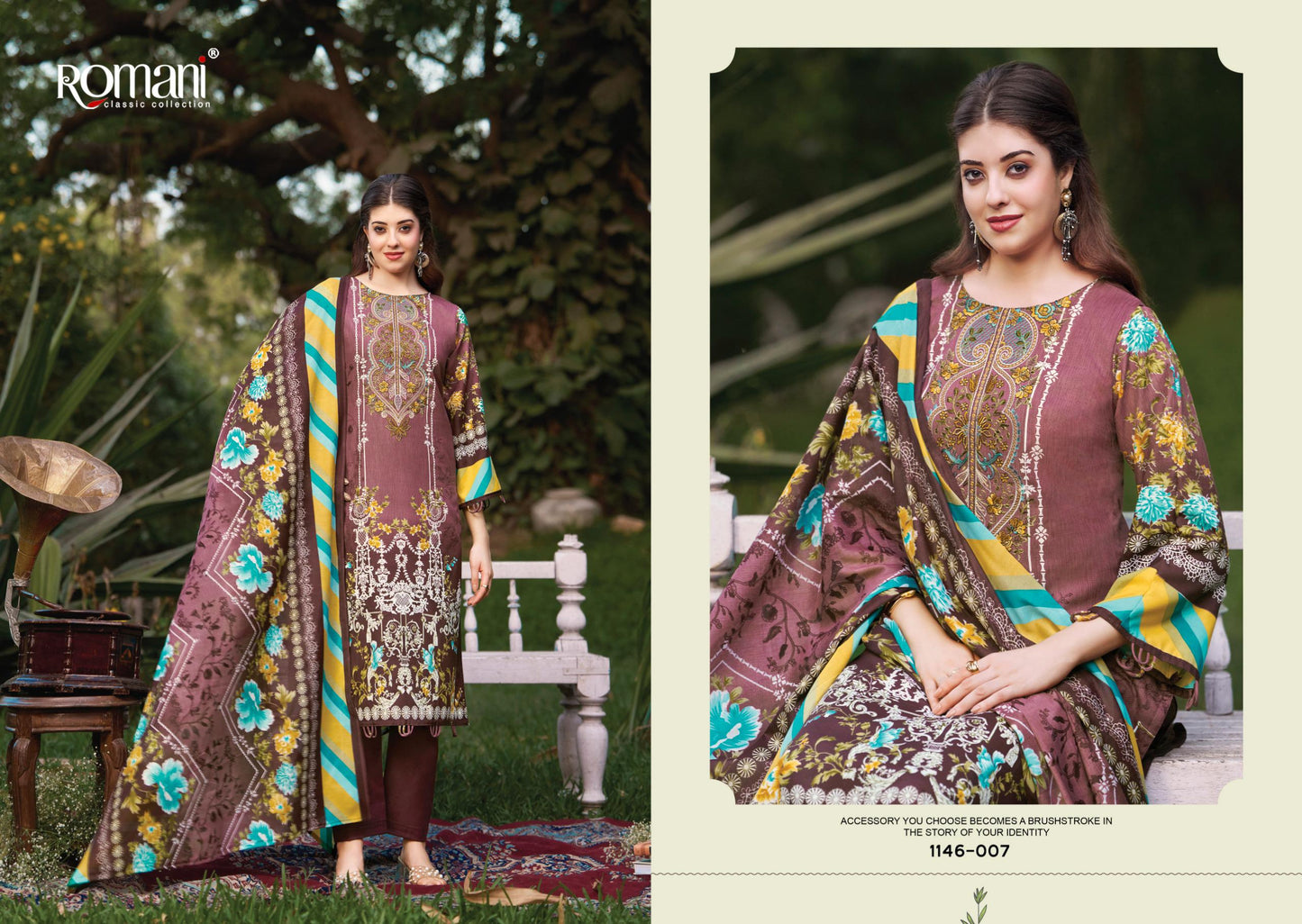 COTTON EMBROIDERED SUIT SET - FESTIVE ELEGANCE
