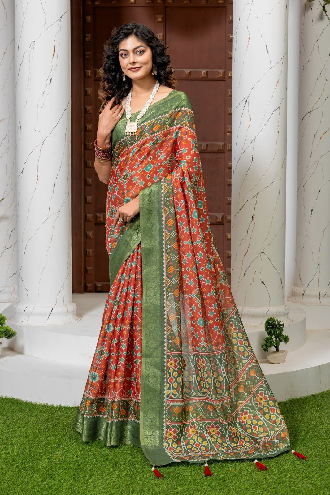 PATOLA STYLE KANJIVARAM SAREE-ROYAL HERTAGE COLLECTION