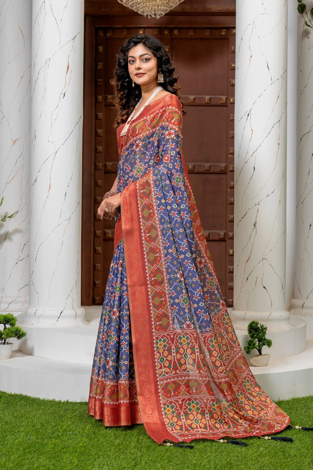 PATOLA STYLE KANJIVARAM SAREE-ROYAL HERTAGE COLLECTION