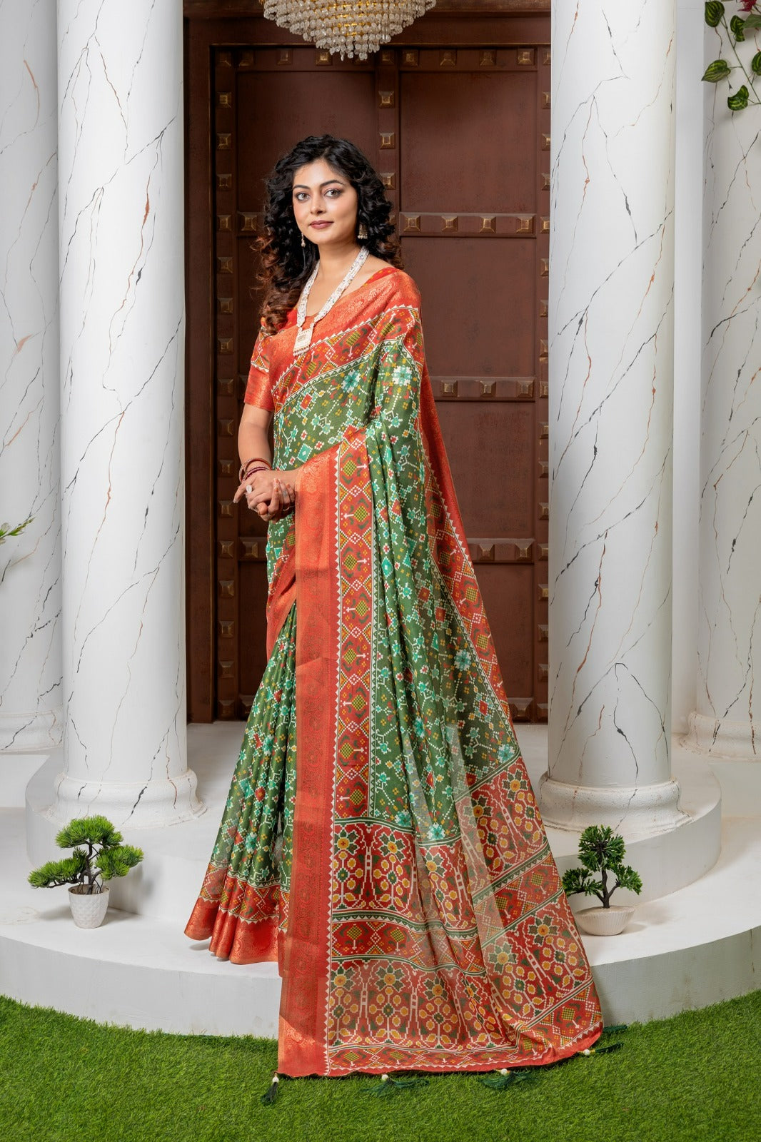 PATOLA STYLE KANJIVARAM SAREE-ROYAL HERTAGE COLLECTION