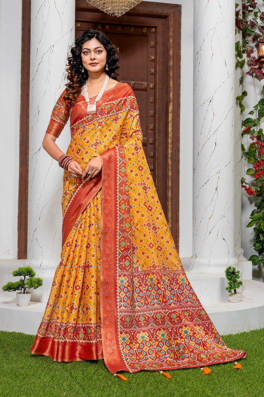 PATOLA STYLE KANJIVARAM SAREE-ROYAL HERTAGE COLLECTION