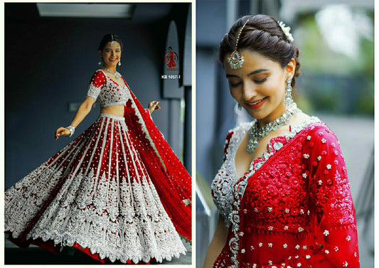 Designer Embroidered Lehenga – Royal Net Bridal Collection