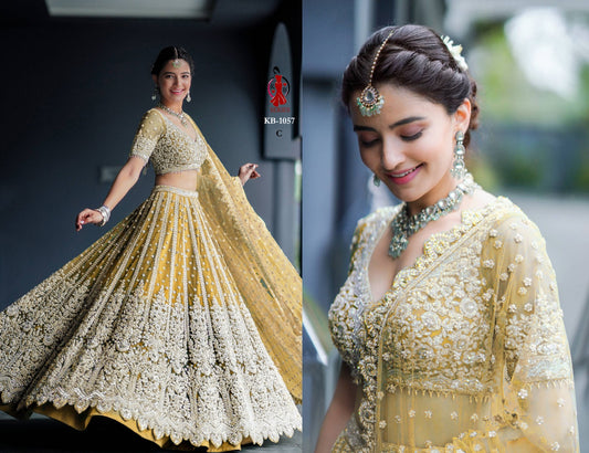 Designer Embroidered Lehenga – Royal Net Bridal Collection