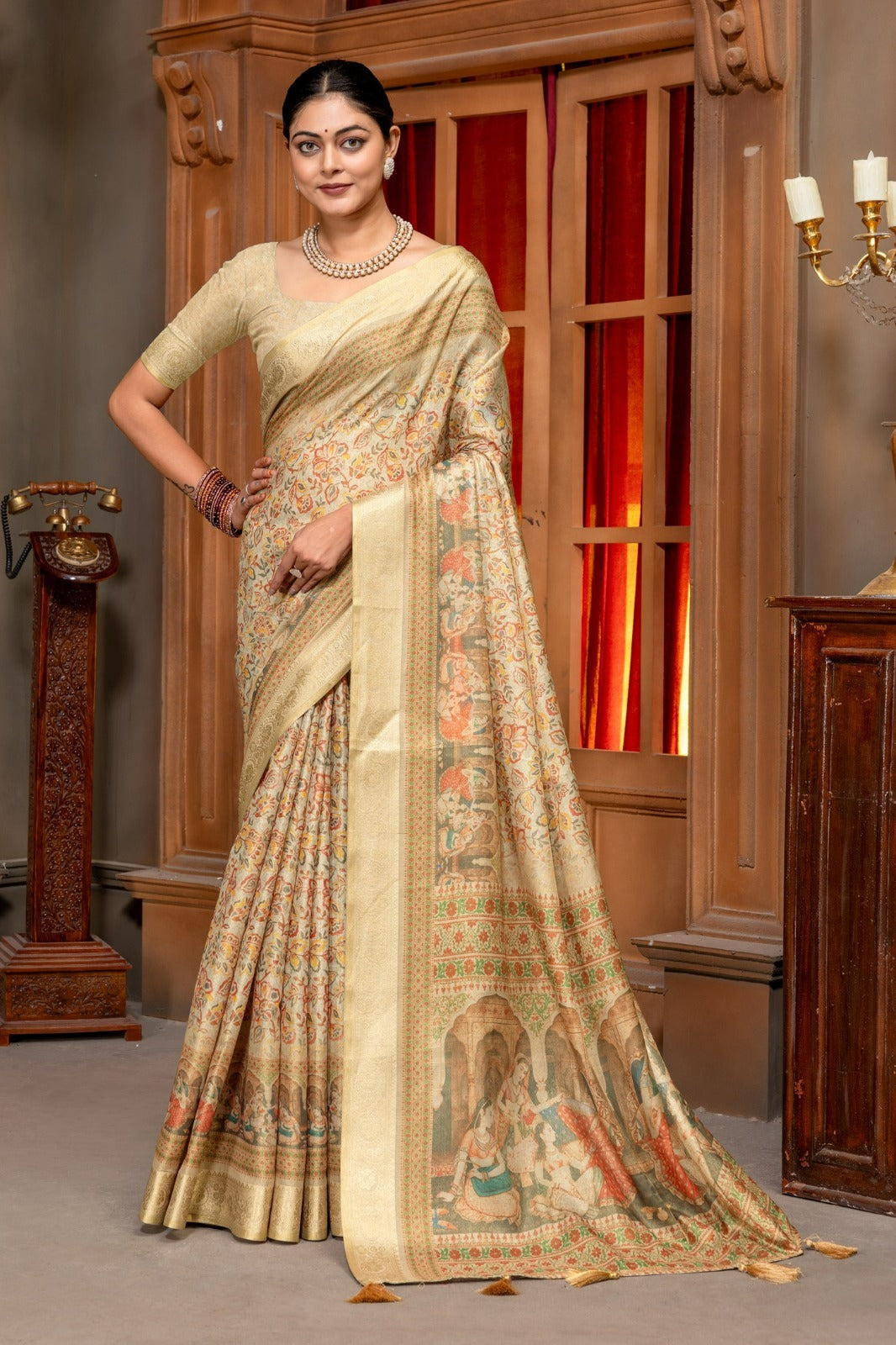 Premium Silk Cotton Saree – Lightweight Festive Elegance