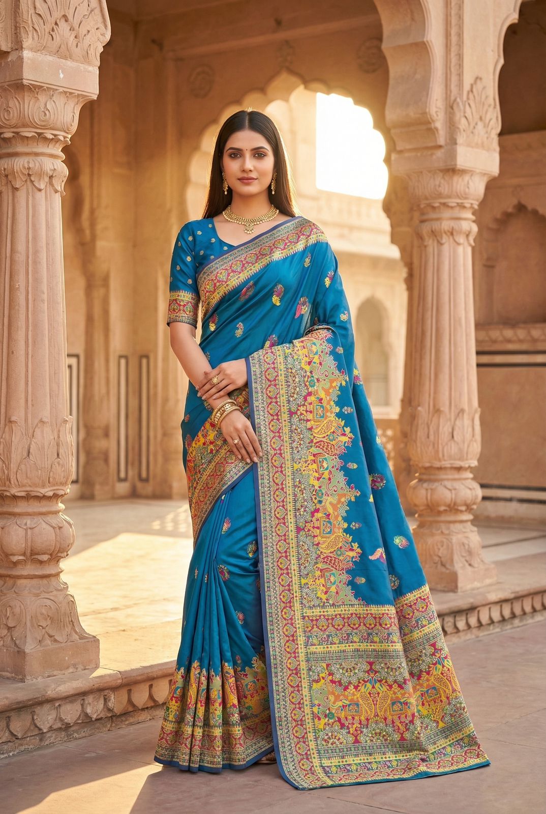 Urbanadaa Exclusive | MB 47 Pashmina Silk Saree Collection
