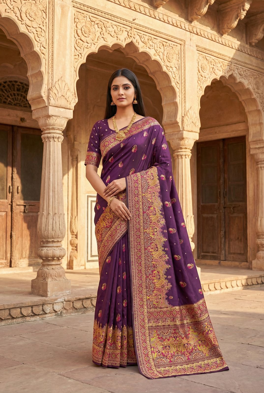 Urbanadaa Exclusive | MB 47 Pashmina Silk Saree Collection