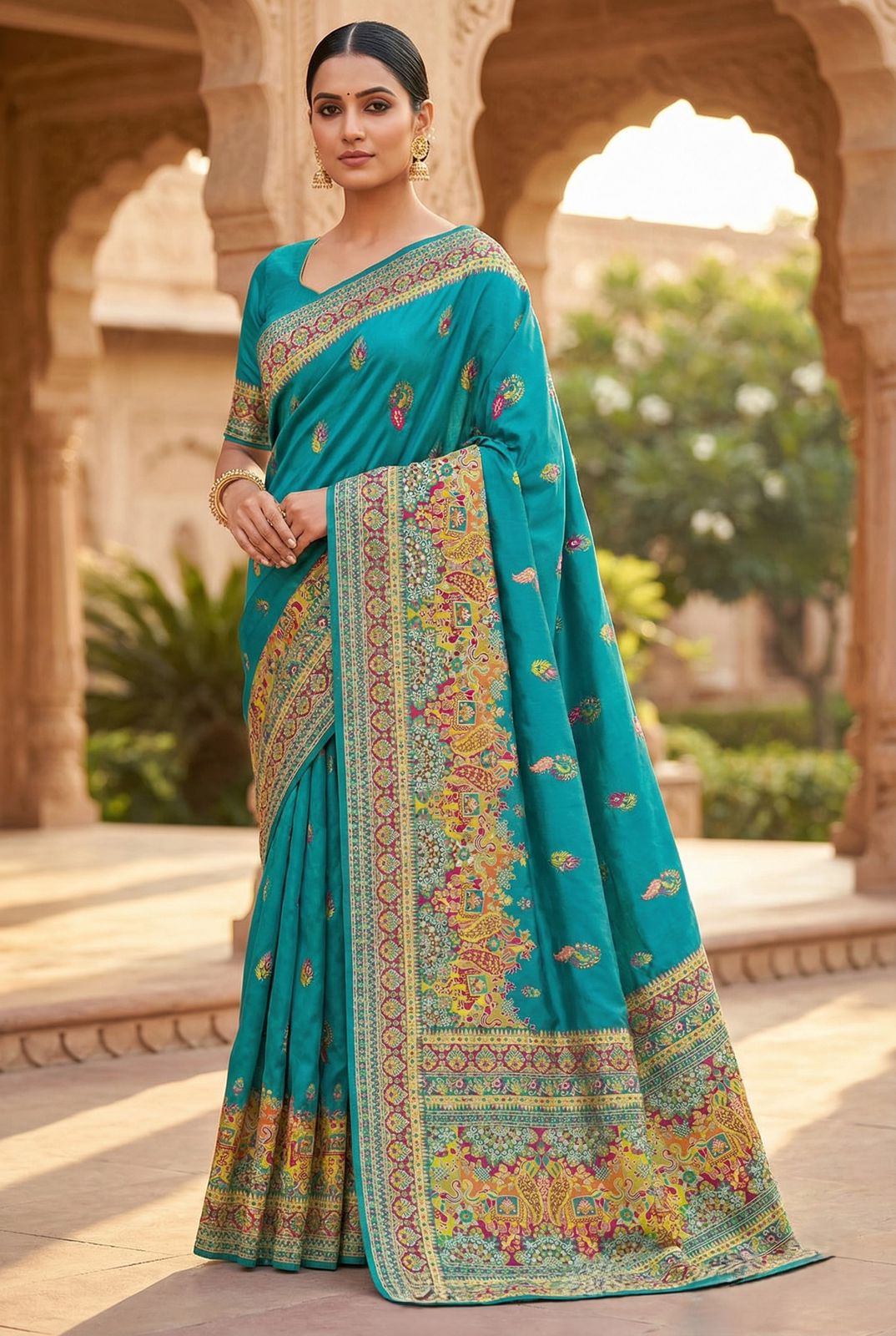 Urbanadaa Exclusive | MB 47 Pashmina Silk Saree Collection