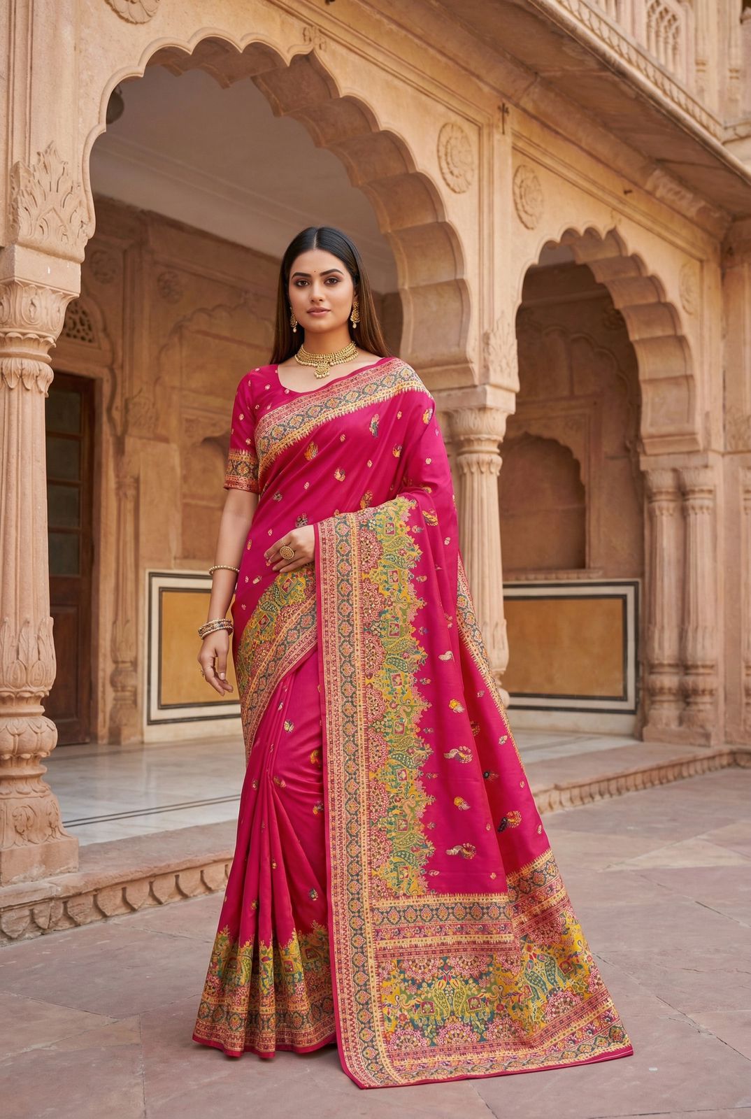 Urbanadaa Exclusive | MB 47 Pashmina Silk Saree Collection