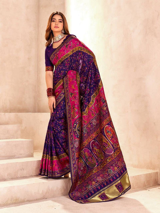 Urbanadaa Heritage | Pure Rajwadi Pashmina Silk Weaving Saree