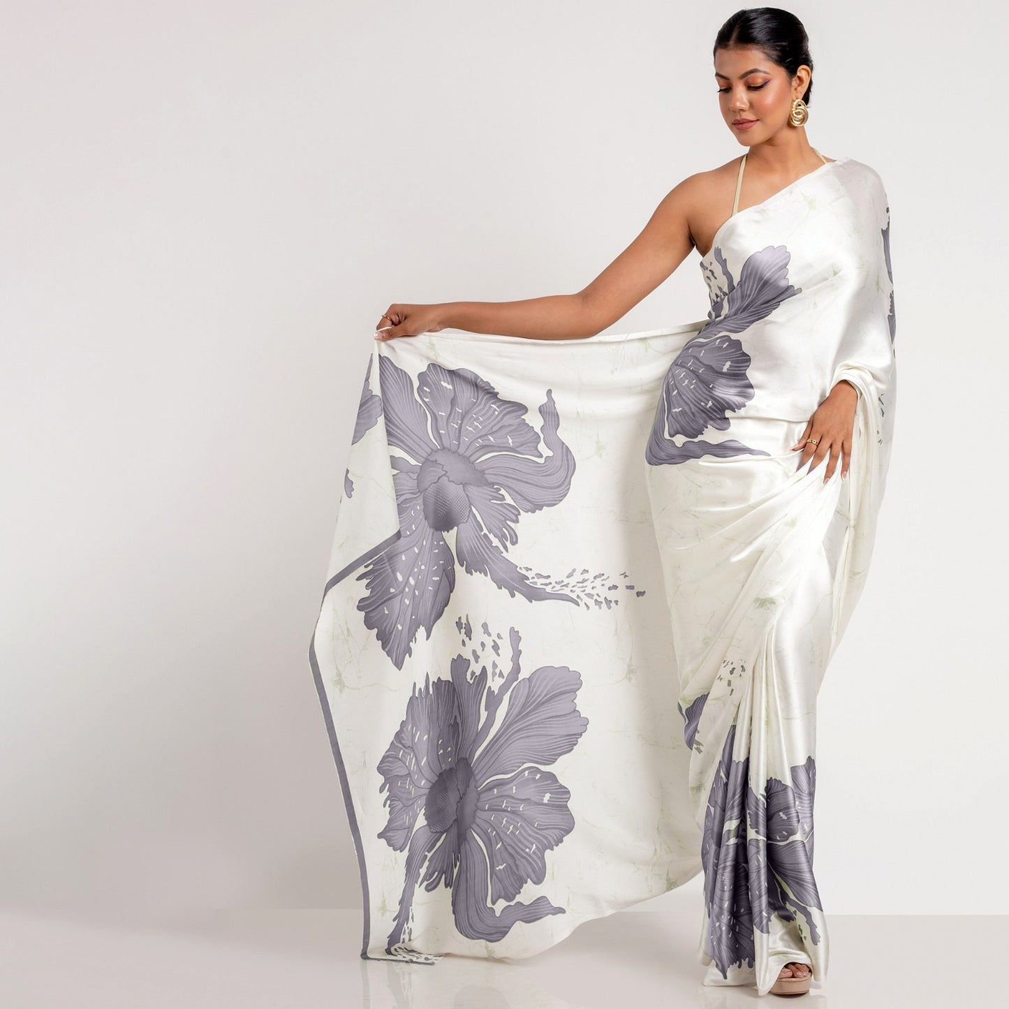 NEW DESIGNER JAPAN SATIN SAREE