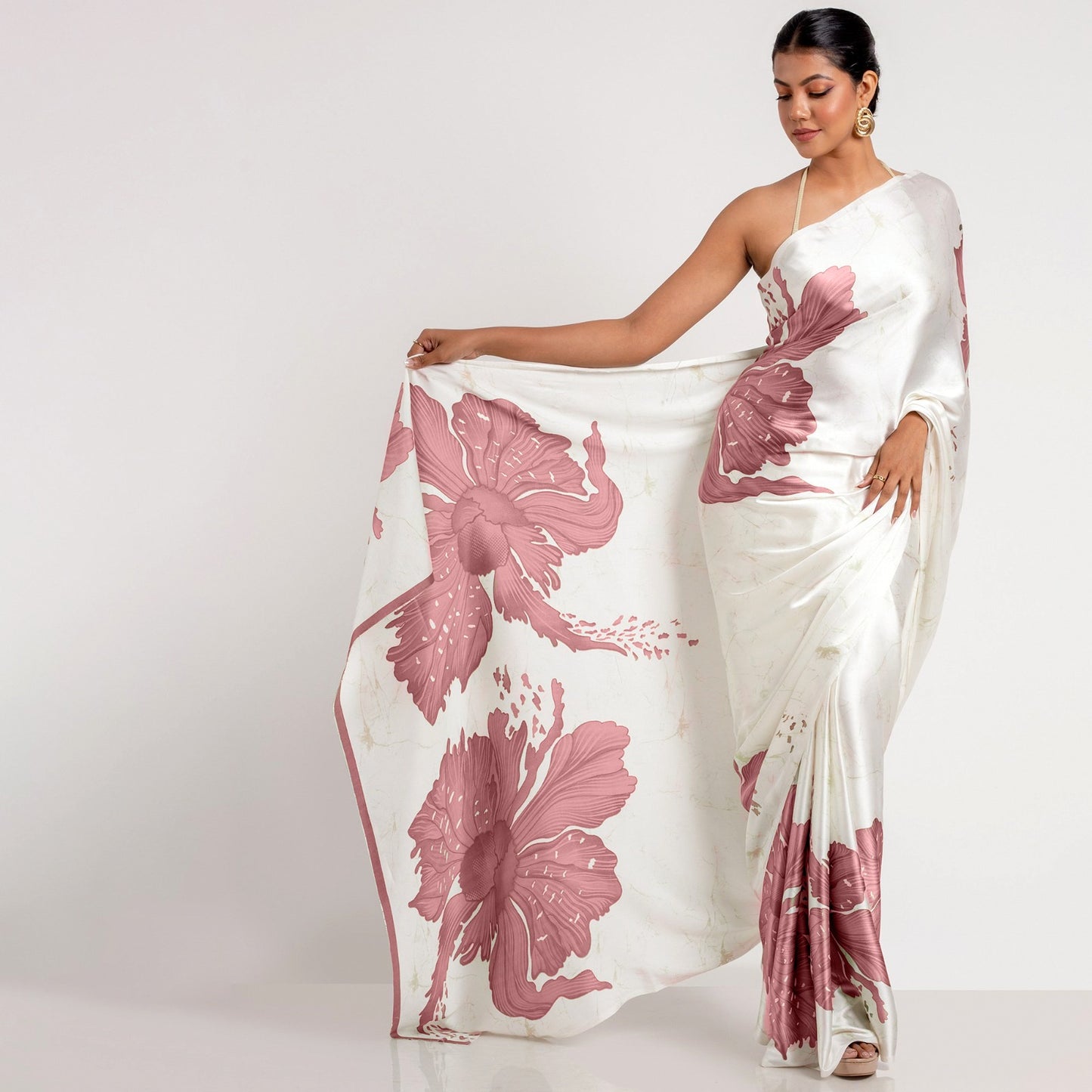NEW DESIGNER JAPAN SATIN SAREE