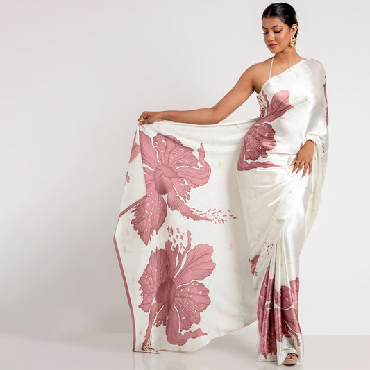NEW DESIGNER JAPAN SATIN SAREE