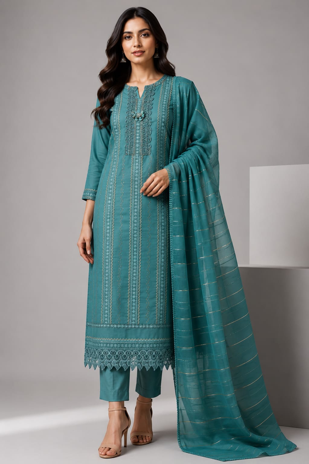 Urbanadaa Presents: Noor-e-Zariya Embroidered Suit Set