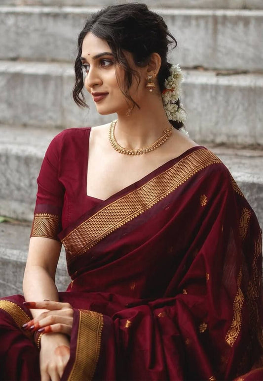 Urbanadaa Women's Banarasi Soft Lichi Silk Saree with Rich Pallu and All Over Jacquard Work | Festive & Party Wear Silk Saree with Heavy Blouse Piece