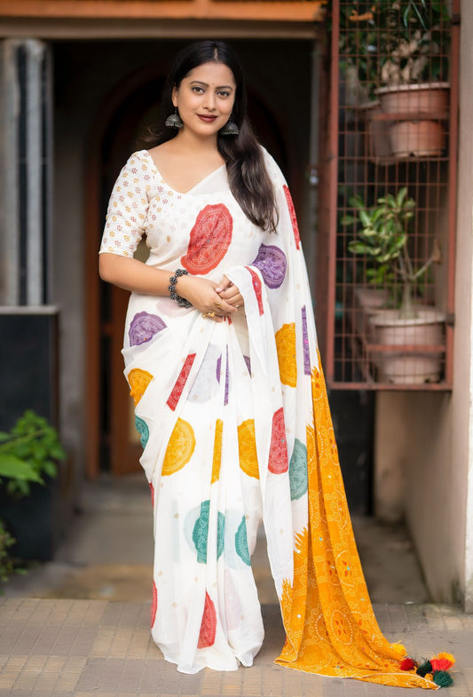 Classic Georgette Printed Saree Collection