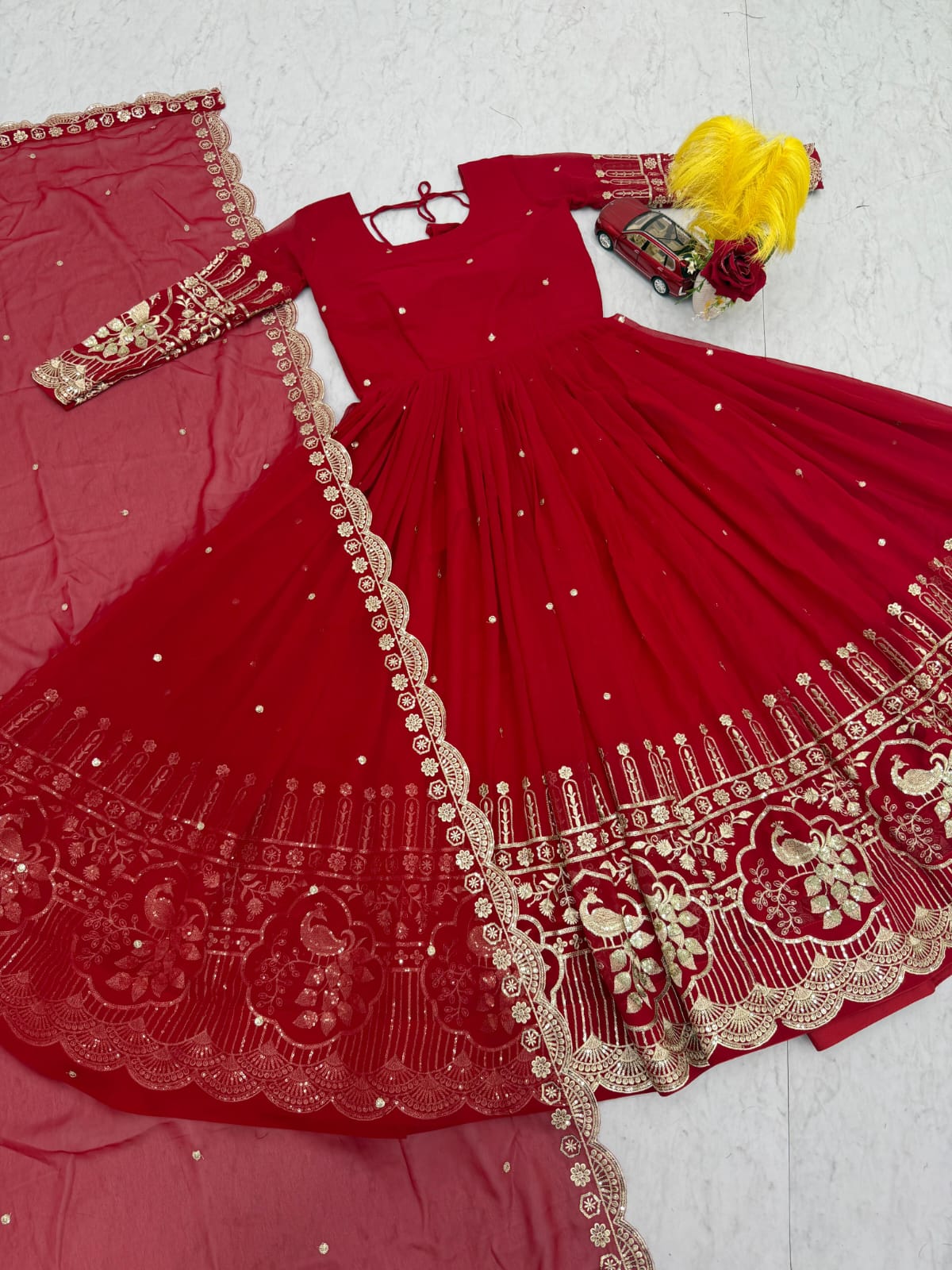 PARTYWEAR GOWN WITH DUPATTA SET