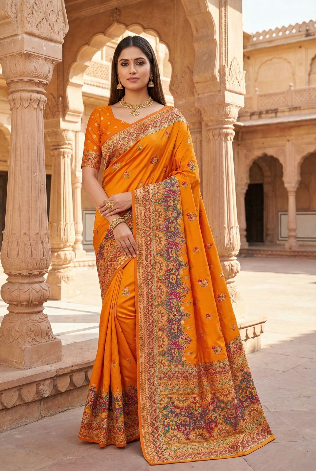 Urbanadaa Exclusive | MB 47 Pashmina Silk Saree Collection